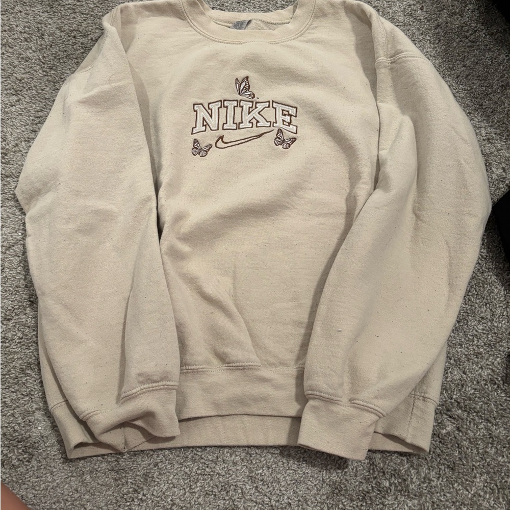 Nike Beige Crewneck Men's Sweater